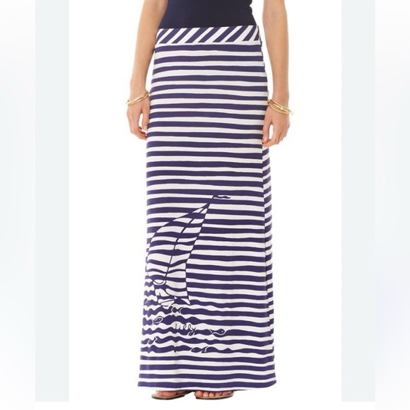 Lilly Pulitzer Dresses & Skirts - Lilly Pulitzer Sailboat Striped Maxi Skirt Size XS